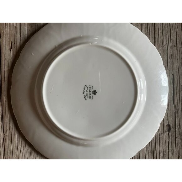 Coalport Countryware White Leaf Embossed Salad Plate Set Of 3 England - Picture 3 of 4